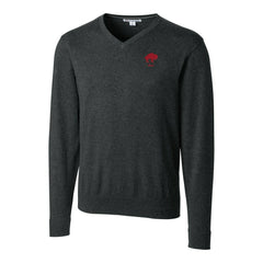 Buffalo Bills Cutter & Buck Throwback Logo Lakemont Tri-Blend Big & Tall V-Neck Pullover Sweater - Heather Charcoal Pullover