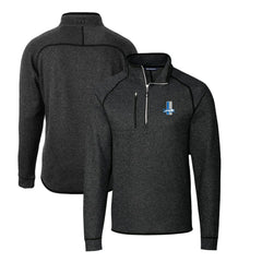 Detroit Lions Cutter & Buck Mainsail Sweater-Knit Big & Tall Half-Zip Pullover Jacket - Heather Charcoal Pullover