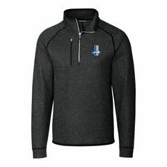 Detroit Lions Cutter & Buck Mainsail Sweater-Knit Big & Tall Half-Zip Pullover Jacket - Heather Charcoal Pullover