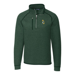 Green Bay Packers Cutter & Buck Mainsail Sweater-Knit Big & Tall Half-Zip Pullover Jacket - Heather Green Pullover