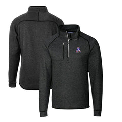 New England Patriots Cutter & Buck Mainsail Sweater-Knit Big & Tall Half-Zip Pullover Jacket - Heather Charcoal Pullover
