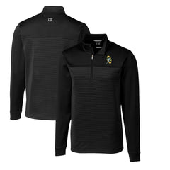 Green Bay Packers Cutter & Buck Throwback Logo Traverse Stripe Stretch Quarter-Zip Big & Tall Pullover Top - Black Pullover