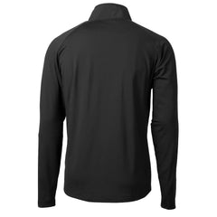 Atlanta Falcons Cutter & Buck Adapt Eco Knit Hybrid Recycled Quarter-Zip Throwback Pullover Top - Black Pullover
