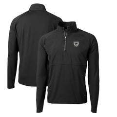 Las Vegas Raiders Cutter & Buck Adapt Eco Knit Hybrid Recycled Quarter-Zip Throwback Pullover Top - Black Pullover