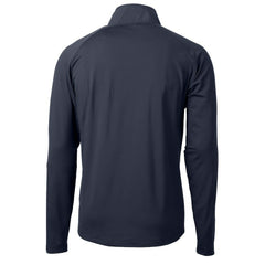 Los Angeles Chargers Cutter & Buck Adapt Eco Knit Hybrid Recycled Quarter-Zip Throwback Pullover Top - Navy Pullover