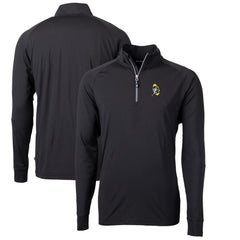 Green Bay Packers Cutter & Buck Adapt Eco Knit Stretch Recycled Quarter-Zip Throwback Pullover Top - Black Pullover