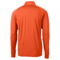Chicago Bears Cutter & Buck Adapt Eco Knit Stretch Recycled Quarter-Zip Throwback Pullover Top - Orange Pullover