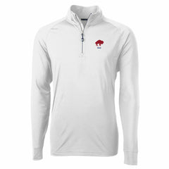 Buffalo Bills Cutter & Buck Adapt Eco Knit Stretch Recycled Quarter-Zip Throwback Pullover Top - White Pullover