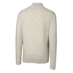 New Orleans Saints Cutter & Buck Throwback Logo Lakemont Tri-Blend Quarter-Zip Pullover Sweater - Oatmeal Pullover
