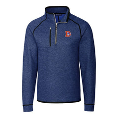 Denver Broncos Cutter & Buck Throwback Logo Mainsail Sweater-Knit Half-Zip Pullover Jacket - Heather Royal Pullover