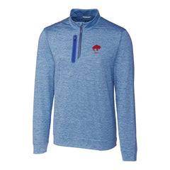 Buffalo Bills Cutter & Buck Stealth Heathered Throwback Logo Quarter-Zip Pullover Top - Royal Pullover