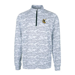 Pittsburgh Steelers Cutter & Buck Throwback Logo Traverse Camo Print Stretch Quarter-Zip Pullover Top - Charcoal Pullover