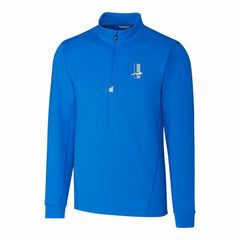 Detroit Lions Cutter & Buck Throwback Logo Traverse Stretch Quarter-Zip Pullover Top - Blue Pullover