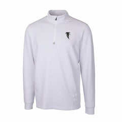 Atlanta Falcons Cutter & Buck Throwback Logo Traverse Stretch Quarter-Zip Pullover Top - White Pullover