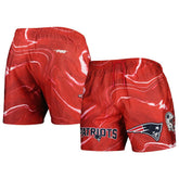 New England Patriots Pro Standard Allover Marble Print Shorts - Red Shorts