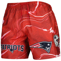 New England Patriots Pro Standard Allover Marble Print Shorts - Red Shorts