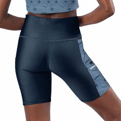 Dallas Cowboys Certo Women's High Waist Two-Pocket Biker Shorts - Navy Shorts