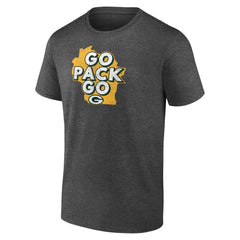 Green Bay Packers Passing Touchdown T-Shirt - Charcoal T-shirts