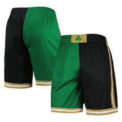 Boston Celtics Hardwood Classics 2007 Split Swingman Shorts Kelly Green/Black - Mitchell & Ness
