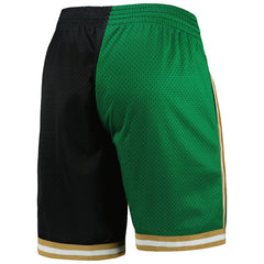 Boston Celtics Hardwood Classics 2007 Split Swingman Shorts Kelly Green/Black - Mitchell & Ness