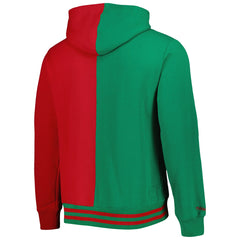 Milwaukee Bucks Hardwood Classics Split Pullover Hoodie Green/Red - Mitchell & Ness