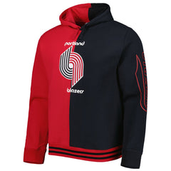 Portland Trail Blazers Hardwood Classics Split Pullover Hoodie Red/Black - Mitchell & Ness