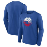 Philadelphia 76ers Gradient Logo Long Sleeve T-Shirt Royal outlet