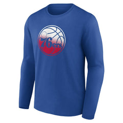 Philadelphia 76ers Gradient Logo Long Sleeve T-Shirt Royal outlet