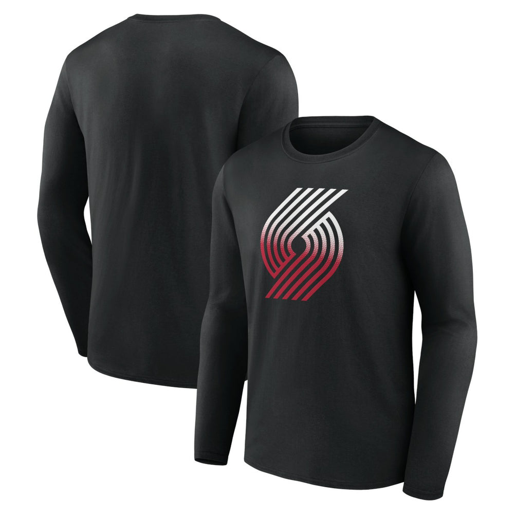 Portland Trail Blazers Gradient Logo Long Sleeve T-Shirt Black outlet