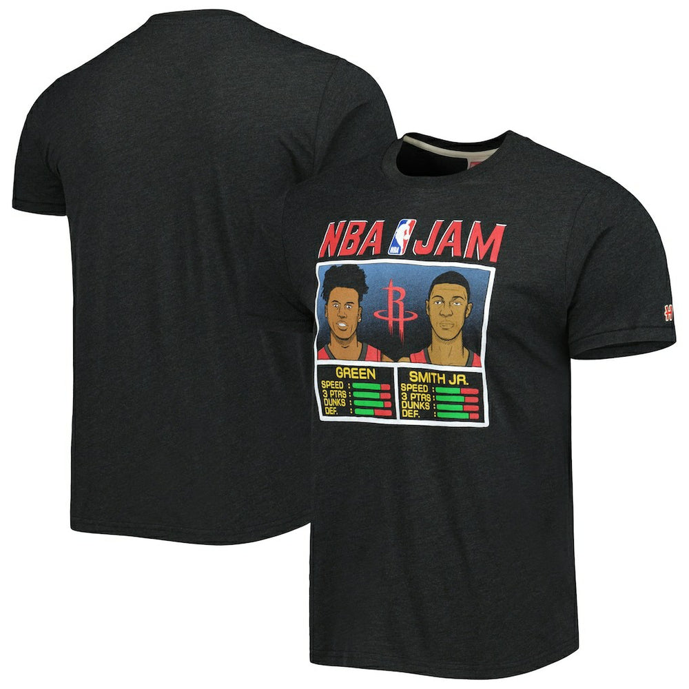 Jalen Green & Jabari Smith Jr. Houston Rockets Homage NBA Jam Tri-Blend T-Shirt Charcoal outlet