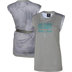 Miami Dolphins Women's No Sweat Tank Top - Gray Tops