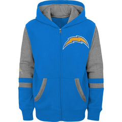 Los Angeles Chargers Preschool Stadium Color Block Full-Zip Hoodie - Powder Blue Hoodies