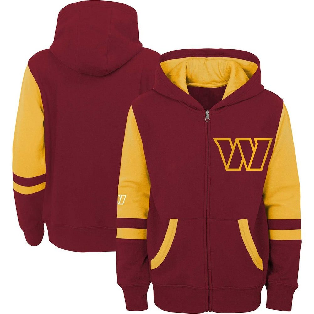 Washington Commanders Preschool Stadium Color Block Full-Zip Hoodie - Burgundy Hoodies