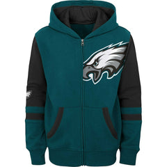 Philadelphia Eagles Preschool Stadium Color Block Full-Zip Hoodie - Green Hoodies
