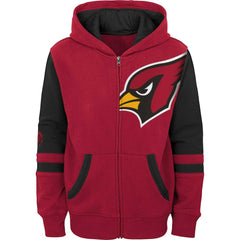 Arizona Cardinals Youth Colorblock Full-Zip Hoodie - Cardinal Hoodies