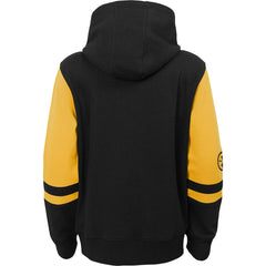 Pittsburgh Steelers Youth Colorblock Full-Zip Hoodie - Black Hoodies