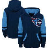 Tennessee Titans Youth Colorblock Full-Zip Hoodie - Navy Hoodies