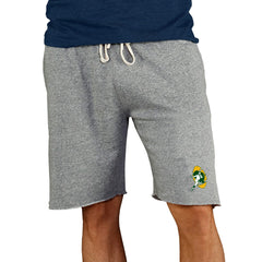 Green Bay Packers Concepts Sport Throwback Logo Mainstream Terry Shorts - Gray Shorts