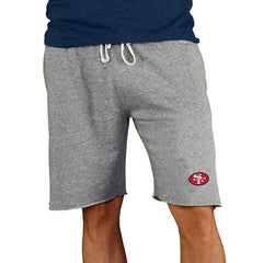 San Francisco 49ers Concepts Sport Throwback Logo Mainstream Terry Shorts - Gray Shorts