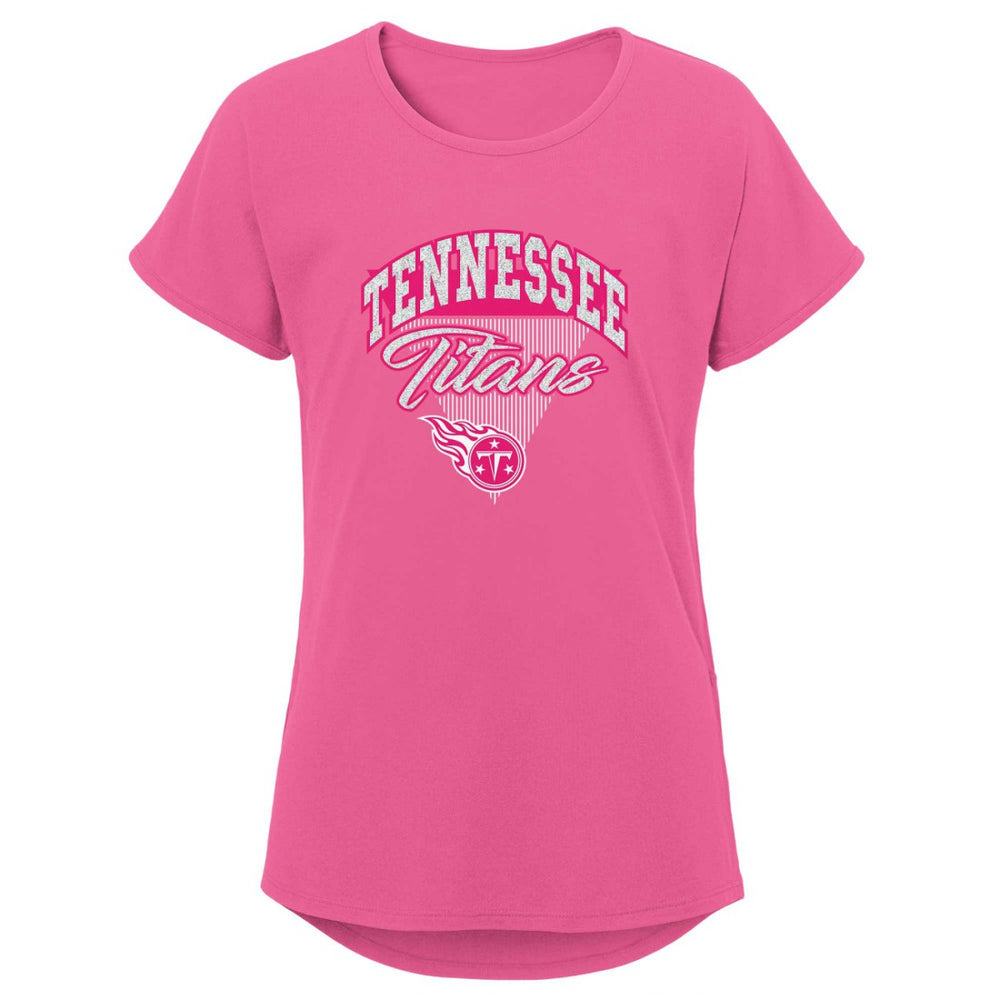 Tennessee Titans Girls Youth Playtime Dolman T-Shirt - Pink T-shirts