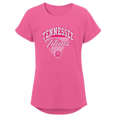 Tennessee Titans Girls Youth Playtime Dolman T-Shirt - Pink T-shirts