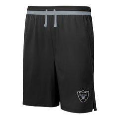 Las Vegas Raiders Cool Down Tri-Color Elastic Training Shorts - Black Shorts