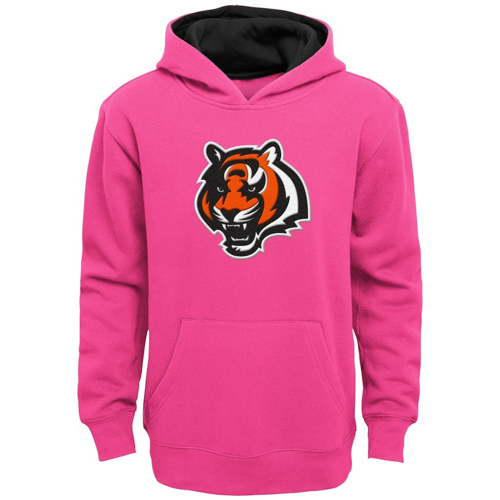 Cincinnati Bengals Girls Youth Prime Pullover Hoodie - Pink Hoodies
