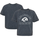 Los Angeles Rams Girls Juniors Cheer Squad Raglan T-Shirt - Heather Charcoal T-shirts