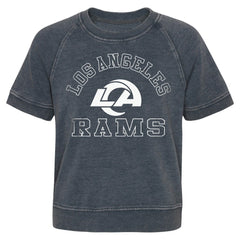 Los Angeles Rams Girls Juniors Cheer Squad Raglan T-Shirt - Heather Charcoal T-shirts