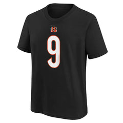 Joe Burrow Cincinnati Bengals Youth Player Name & Number T-Shirt - Black T-shirts
