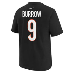 Joe Burrow Cincinnati Bengals Youth Player Name & Number T-Shirt - Black T-shirts