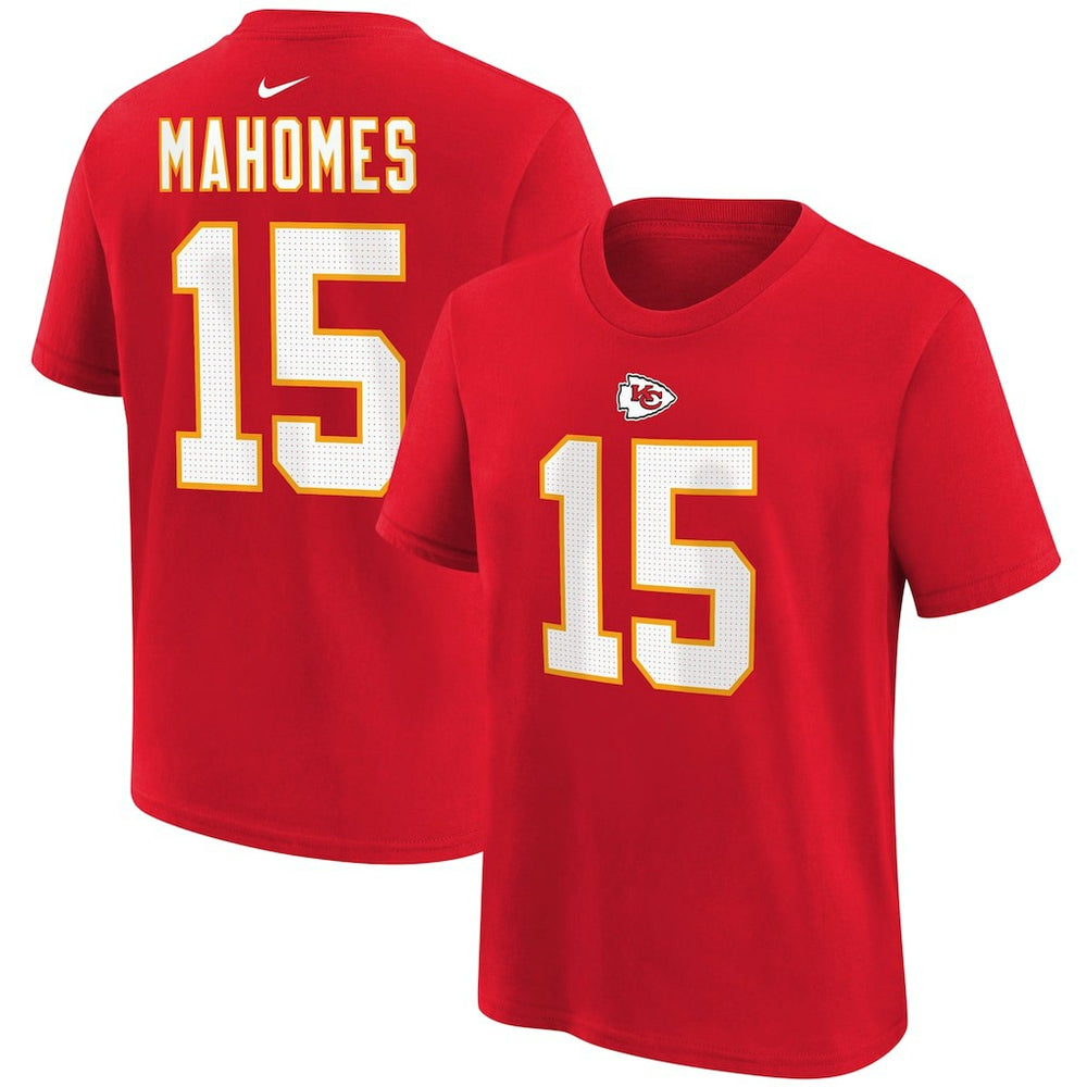 Patrick Mahomes Kansas City Chiefs Youth Player Name & Number T-Shirt - Red T-shirts