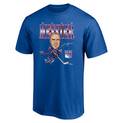 Mark Messier New York Rangers Player Caricature T-Shirt - Blue | US 5192696