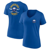 Buffalo Sabres Women's Territorial V-Neck T-Shirt - Royal | US 5194609